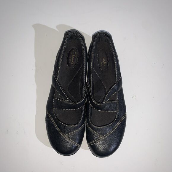 Clarks Shoes Womens Size 11 Black Mary Jane Flats Bendables Comfort Walking - Picture 5 of 10